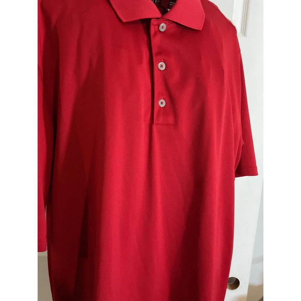 2 Items 1 Adidas Golf Mens Climalite Red Short Sleeve Polo‎ 2XL Recycled